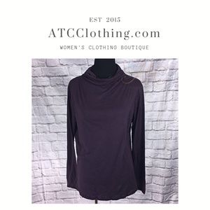 A2 Chalet Purple Long Sleeve Turtle Neck